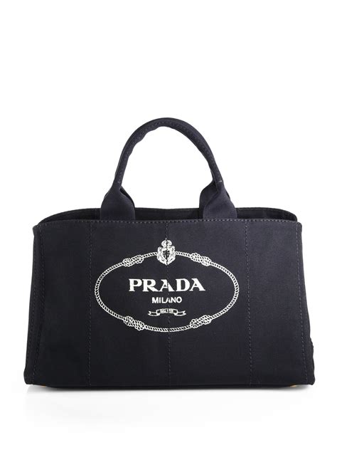 prada tote logo canvas printed no pouch large black multicolor|Prada totes farfetch.